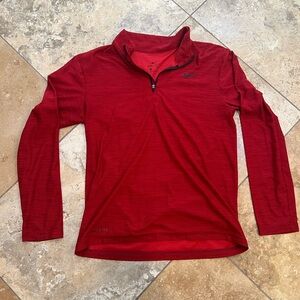 Nike Dri-FIT Red Quarter Zip Top